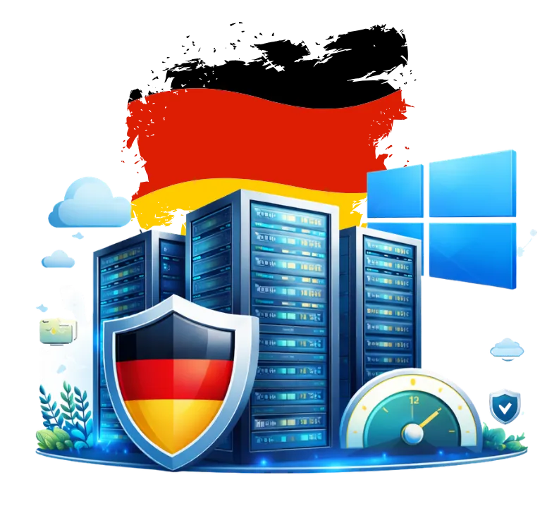 HostFinch Germany Windows VPS hosting with Windows Server and RDP access, 99.95% uptime target and DDoS protection